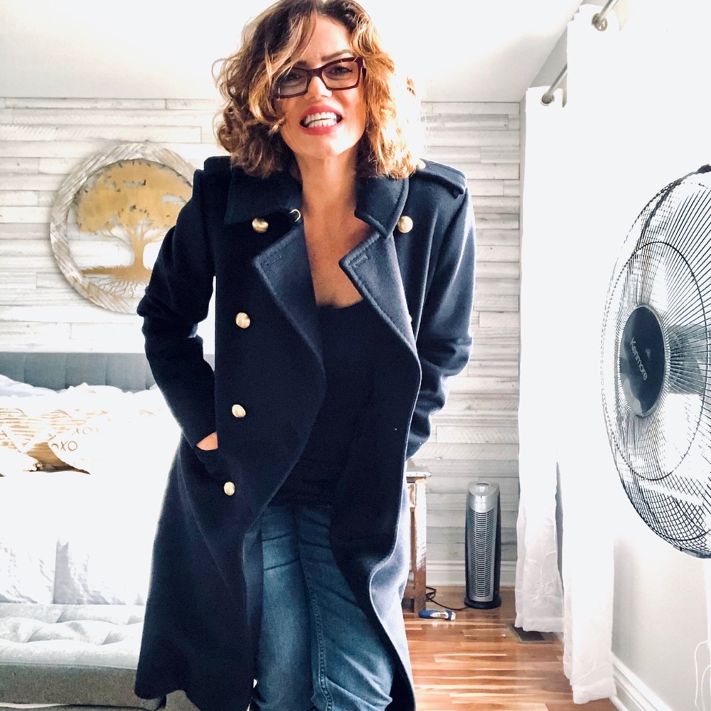 MK wool mid length winter coat